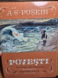 carte pentru copii povesti - a.s. puskin - din anul 1980 - coperti catonate