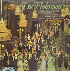 Strauss - Die Fledermaus - Wiener Philharmoniker, Karajan Disc vinil original foto