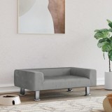 Gossi pat de caini, gri deschis, 70x45x26,5 cm, catifea