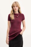 Hollister Co. pulover culoarea bordo, light, KI350-5130