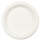 Farfurii Compostabile, 23cm, Set 10 Bucăți, Material Trestie de Zahăr, Alb