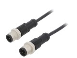 Cablu pentru senzori M12, 4 pini, 2m, piuliţă metalică, IP68