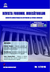 Revista Forumul Judecatorilor - nr. 1 2016 foto