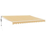 Cumpara ieftin Copertina retractabila automata, galben si alb, 4x3 m