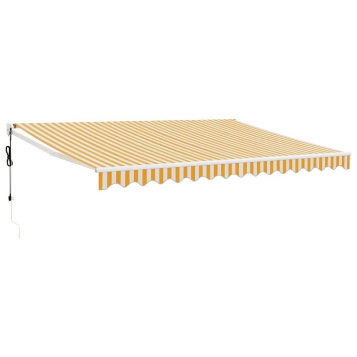 Copertina retractabila automata, galben si alb, 4x3 m