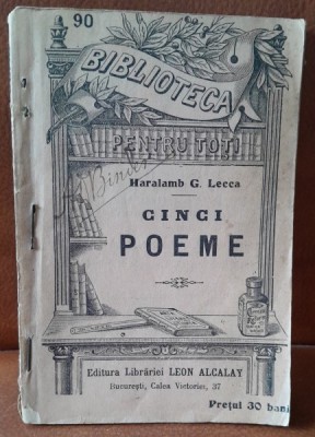 Cinci poeme - Haralamb G. Lecca foto