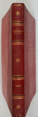 IL RISORGIMENTO GRAFICO , REVISTA IN LIMBA ITALIANA DE ARTA SI TEHNICA GRAFICA , COLEGAT DE 6 NUMERE , CONSECUTIVE , IAN.- IUNIE 1932 foto