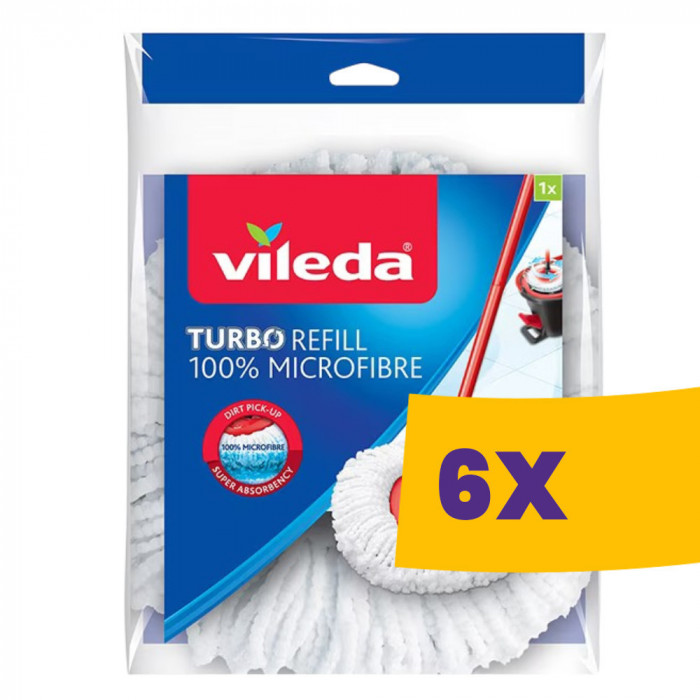 Cap mop Vileda Turbo Classic - pentru set mop pedale (Cutie - 6 buc)