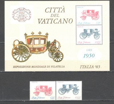 Vatican.1985 Expozitia filatelica ITALIA-Trasuri SV.555 foto