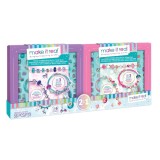Cumpara ieftin Set 2 in 1 pentru 6 bratari, Make It Real, Halo Charms, Think Pink si True Blue, 56 piese