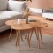 Set 4 buc masute cafea Hojer semirotunda efect lemn [en.casa] HausGarden Leisure