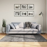 Cumpara ieftin Covor HUARTE, fir scurt, moale și lavabil, antracit, 160x160 cm