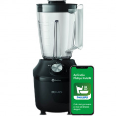 Blender Philips Seria 3000 HR2191/01, 600 W, 2 l, 2 viteze + impuls, Sistem ProBlend, Negru