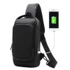Geanta de umar pentru barbati, diverse intrebuintari, impermeabil, port incarcare usb, Negru, Dactylion