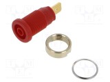 Conector banană 4mm soclu 32A 1kV roşie HIRSCHMANN T&amp;M
