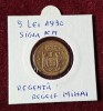5 lei 1930 cu sigla KN, moneda veche - Regele Mihai regenta