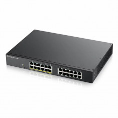 Zyxel|GS1900-24EP-EU0101F|24 x 10/100/1000 Mbps| Web Management |12 x PoE | 130W| Montabil in rack foto