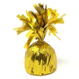 Greutate pentru baloane cu heliu, flippy, din folie cu franjuri, 170g, 13 x 5 x 3 cm, auriu