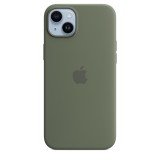 Husa de protectie Apple Silicone Case with MagSafe pentru iPhone 14 Plus, Olive