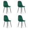 Set 4 scaune bucatarie/living, Artool, Asti, catifea, metal, verde si negru, 44.5x50.5x87.5 cm GartenVIP DiyLine