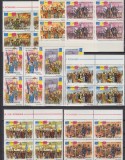 ROMANIA 1990 LP 1242 REVOLUTIA POPULARA DIN ROMANIA BLOCURI DE 4 TIMBRE MNH, Nestampilat