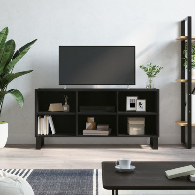 vidaXL Comodă TV, negru, 103,5x30x50 cm, lemn compozit foto
