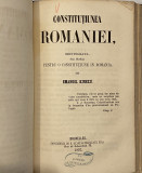 Emanoil Kinezu - Constitutiunea Romaniei carte veche 1857