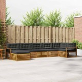 Cumpara ieftin Set de canapele de exterior 7 buc. 7-Locuri Natural si Antracit