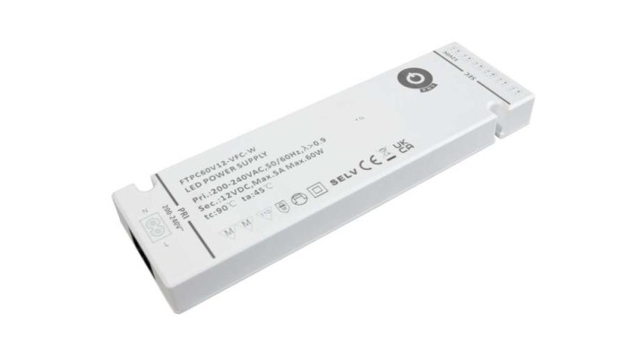 Sursă de alimentare POS FTPC60V12-VFC-W, POS driver LED 12V/5A priză de intrare C8; ieșire: conectori; conectori &icirc;ncorporați, L814/L816 mufă/mufă...