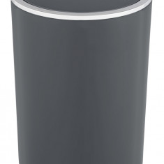 Cos de gunoi cu capac batant, Wenko, Inca, 5 L, 18.5 x 25.5 x 18.5 cm, plastic, antracit