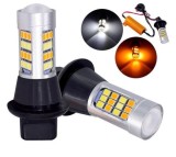2 x Lampa Becuri 42 LED 8W S25/1156/BA15S/P21W T20 Canbus DRL Lumini Alb Gelben