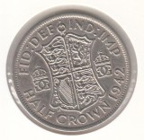 MAREA BRITANIE - 1/2 HALF CROWN 1942 , Ag500, LM1.46, Europa