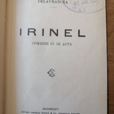 Barbu Stefanescu Delavrancea - Irinel - 1912, prima editie, Ed. Socec & Co.