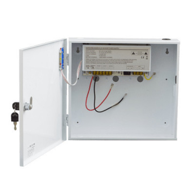 Sursa de alimentare 12V/10A, back-up in cabinet metalic SDC-12-10B foto