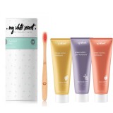 My White Secret Gift Pack Fruits Toothpaste + Toothbrush set pentru &icirc;ngrijirea dentară