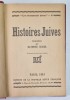 HISTOIRES JUIVES - recueillies par RAYMOND GEIGER , 1924
