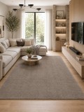 Cumpara ieftin Covor Premium Belgian Soft Rimini 71481-077, Bej/Gri, 80x150 cm, 22mm Fir, Poliester Reciclat, Antialergic, Living/Dormitor