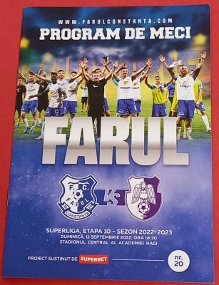 Program meci fotbal FARUL CONSTANTA - FC ARGES PITESTI (11.09.2022) foto
