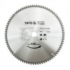 Disc fierastrau circular pentru lemn, Yato YT-6083, 84 de dinti din carbura de wolfram, 350x84x30mm