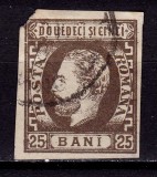 Cumpara ieftin RO 1871/72 ,LP 33 ,&quot;Carol I barba&quot; 25 bani brun ned., T9 - &quot;EINCI&quot; , stampilat