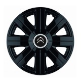 Cumpara ieftin Set 4 Capace Roti pentru Citroen, model Cosmos Black, R16, Autohelix MSA