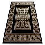 Covor ALLURE 1968 Cheie greacă, cadru - Structural, elegant, glamour negru / aur , 80x200 cm
