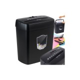 Tocator documente Izoxis 25663, Nivel Securitate P-4, Taiere Incrusata 4x40mm, Capacitate 5 foi A4, Cos 12.5L, Negru