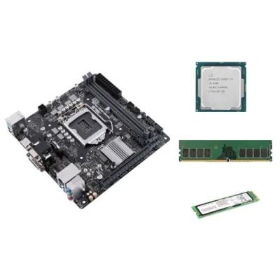 Kit Placa de Baza Second Hand Asus PRIME H310I-PLUS R2.0 + Procesor Intel Core i3-8100 3.60GHz, 8GB DDR4, SSD 256GB NVME, Shield, Cooler foto