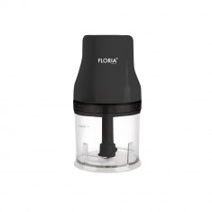 Tocator legume-fructe (chopper) FLORIA ZLN3035, putere 200W, capacitate vas 500 ml, cutit inox, negru