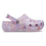 Saboți Crocs Classic Platform Cherry Blossom Clog Roz - Ballerina Pink/Floral