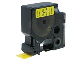 Bandă Dymo Galbenă 19mm x 7m Culoare Neagră