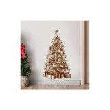 Cumpara ieftin Sticker/Autocolant Craciun Brad cu cadouri 35x60cm - 312800