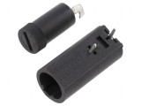 Clemă siguranțe cilindrice THT 5x20mm 10A neagră