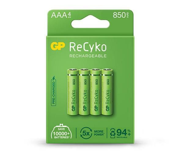 Set acumulatori R3 AAA NiMH 850mAh 4buc GP ReCkyo GP85AAAHCE-2EB4